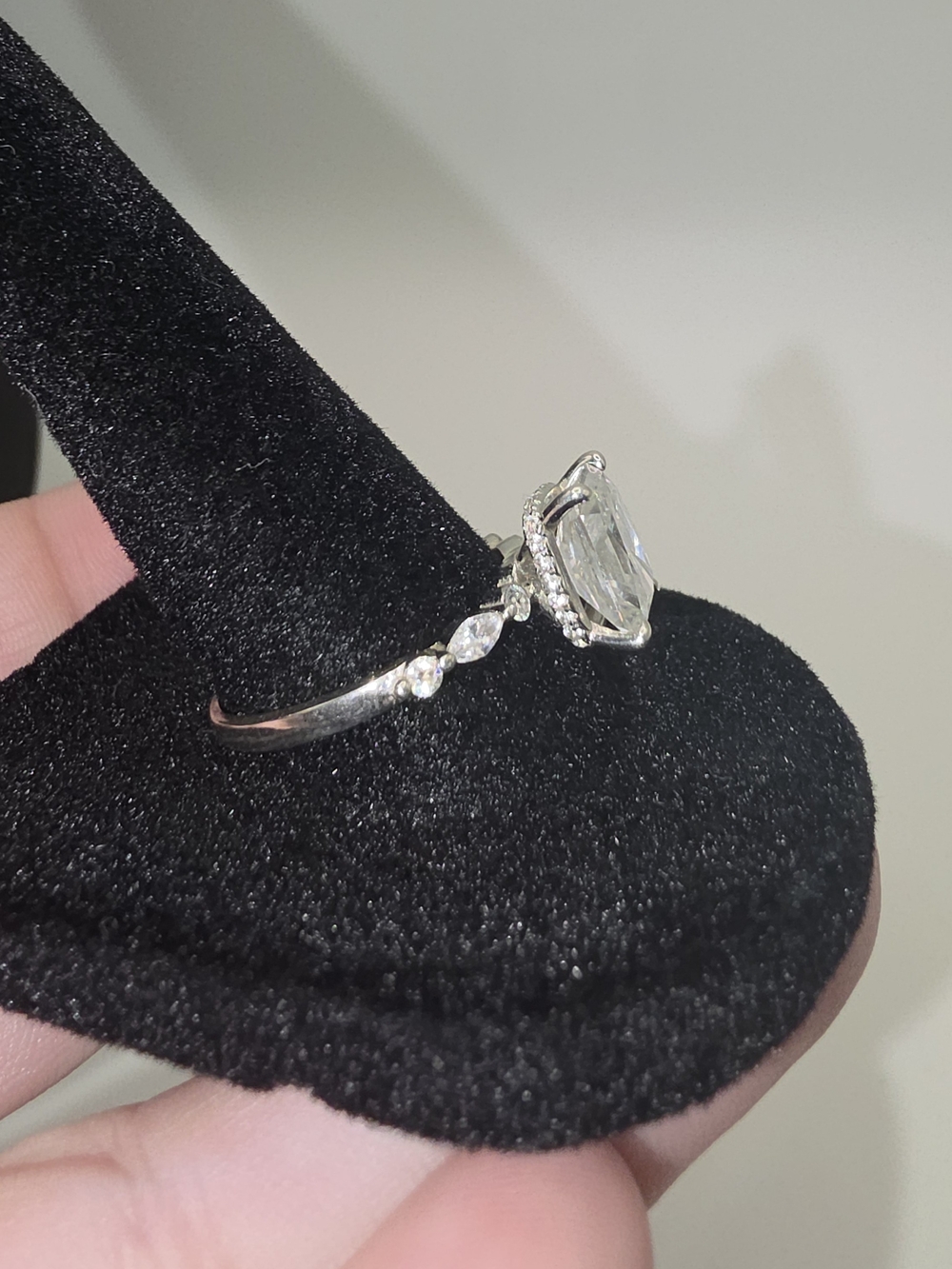 3ct Moissanite Radiant Cut 18k White Gold Over S925 AU750 Size 9 - Picture 4 of 8
